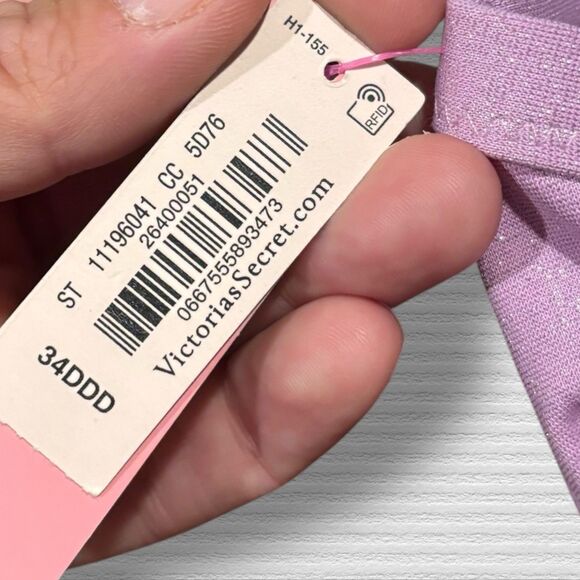 Victoria’s Secret Shimmer Lilac Ruched Swim Bikini Top 34DDD (34F) NWT - Picture 6 of 6